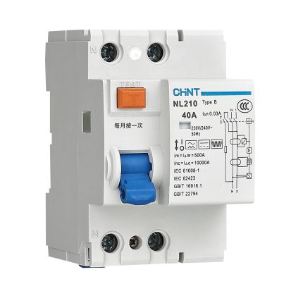 CHINT NL210 Type B RCD RCCB 2P 25A-63A for PV/EV Charging