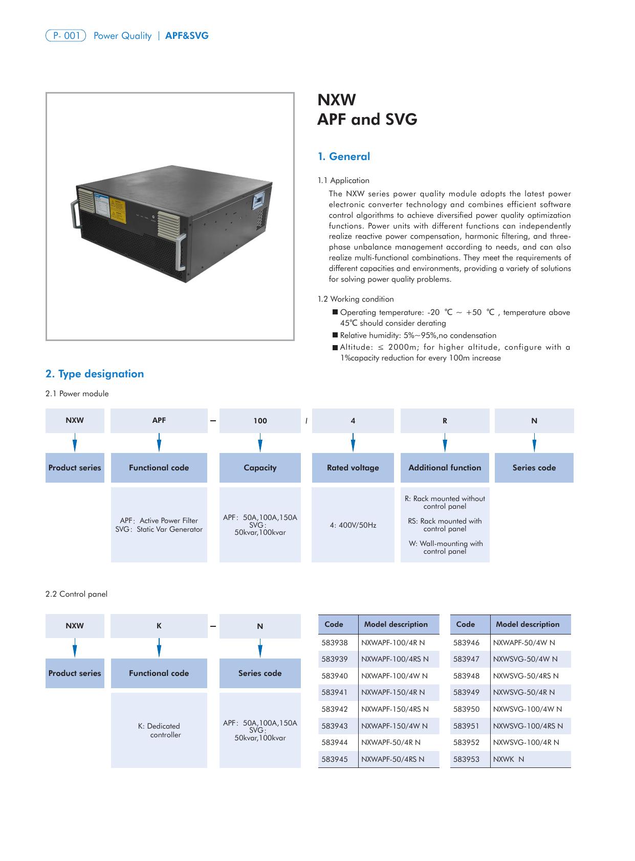 NXW Catalog - Product Overview