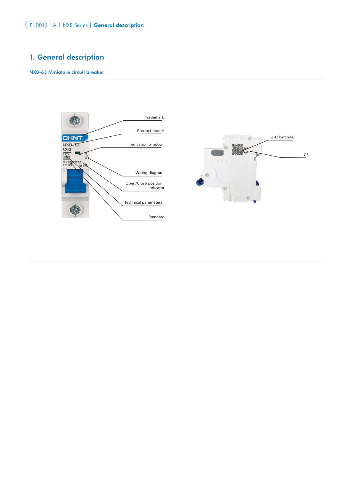 NXBLE-125 catalog page 1