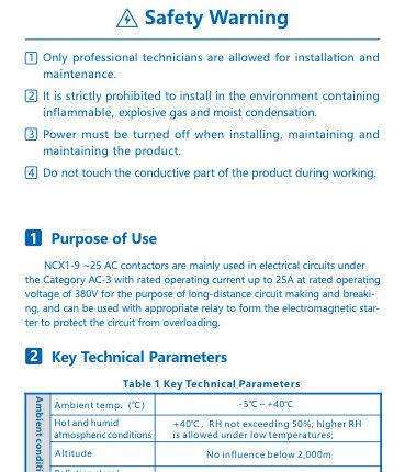 CHINT NCX1 Enclosed Dust-Proof AC Contactor