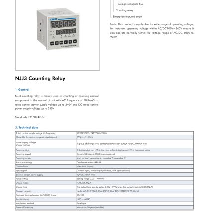 CHINT NJJ3 Electromagnetic Counting Relay