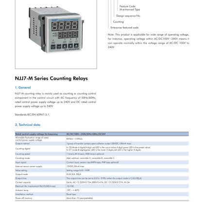 CHINT NJJ7 Series Digital Counting Relay