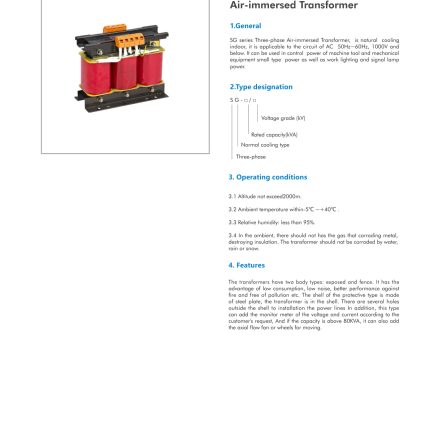 CHINT SG Three-Phase Air-Immersed Dry Type Transformer
