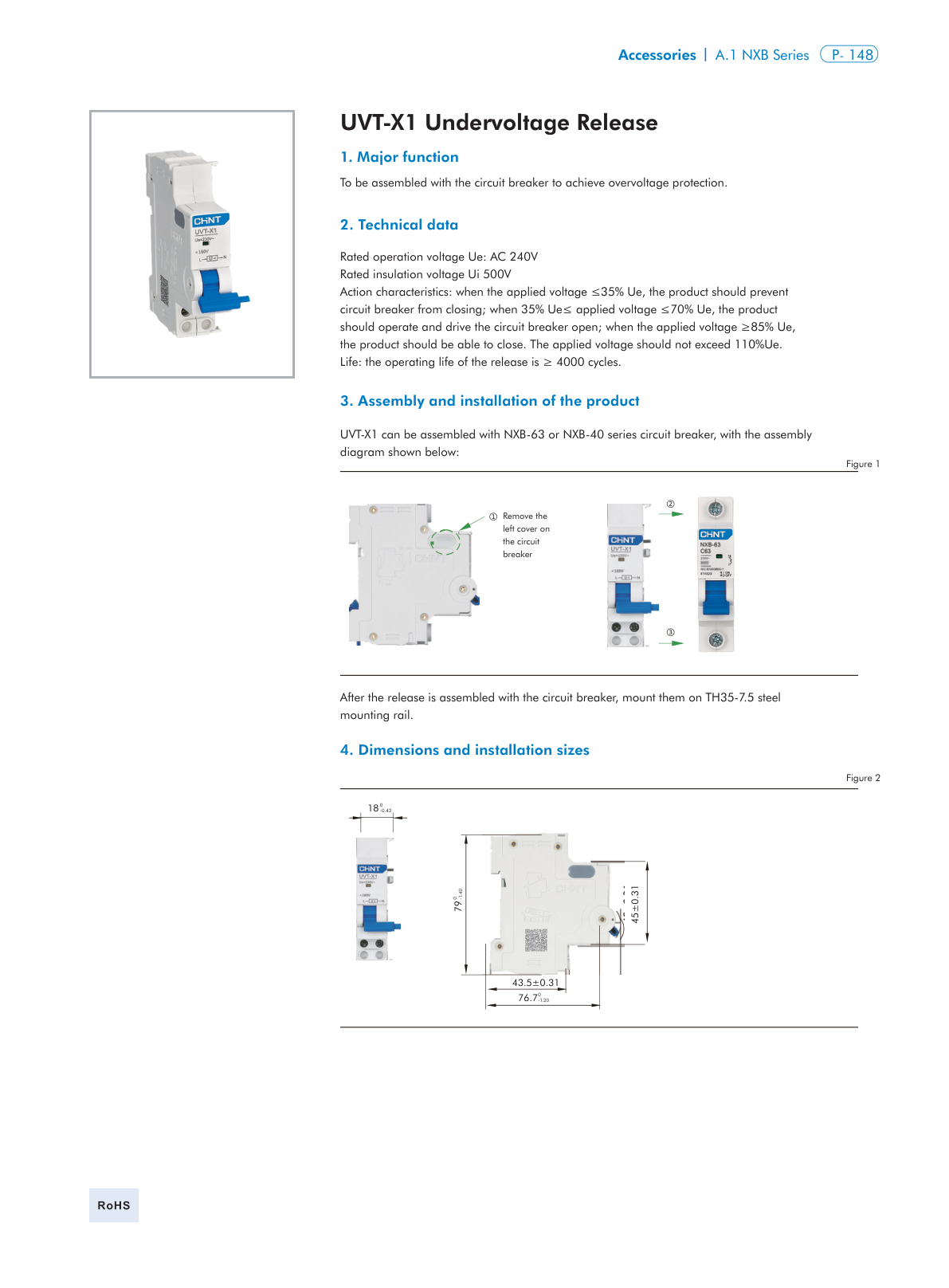 UVT-X1 catalog page 1