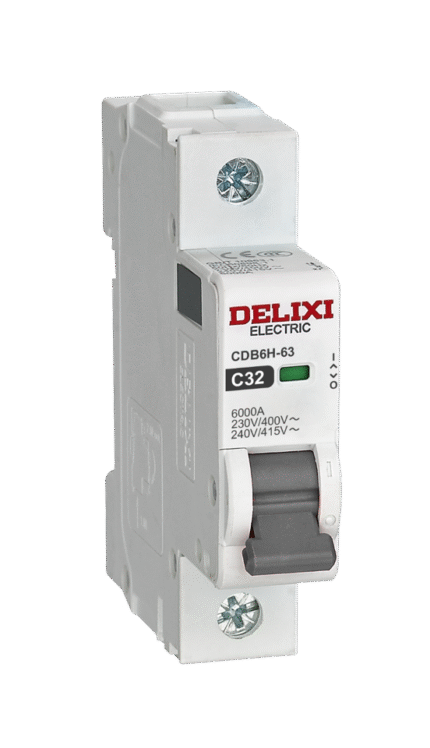 DELIXI CDB6H-63 1P-4P MCB Miniature Circuit Breaker 1A-63A B-C-D Curve