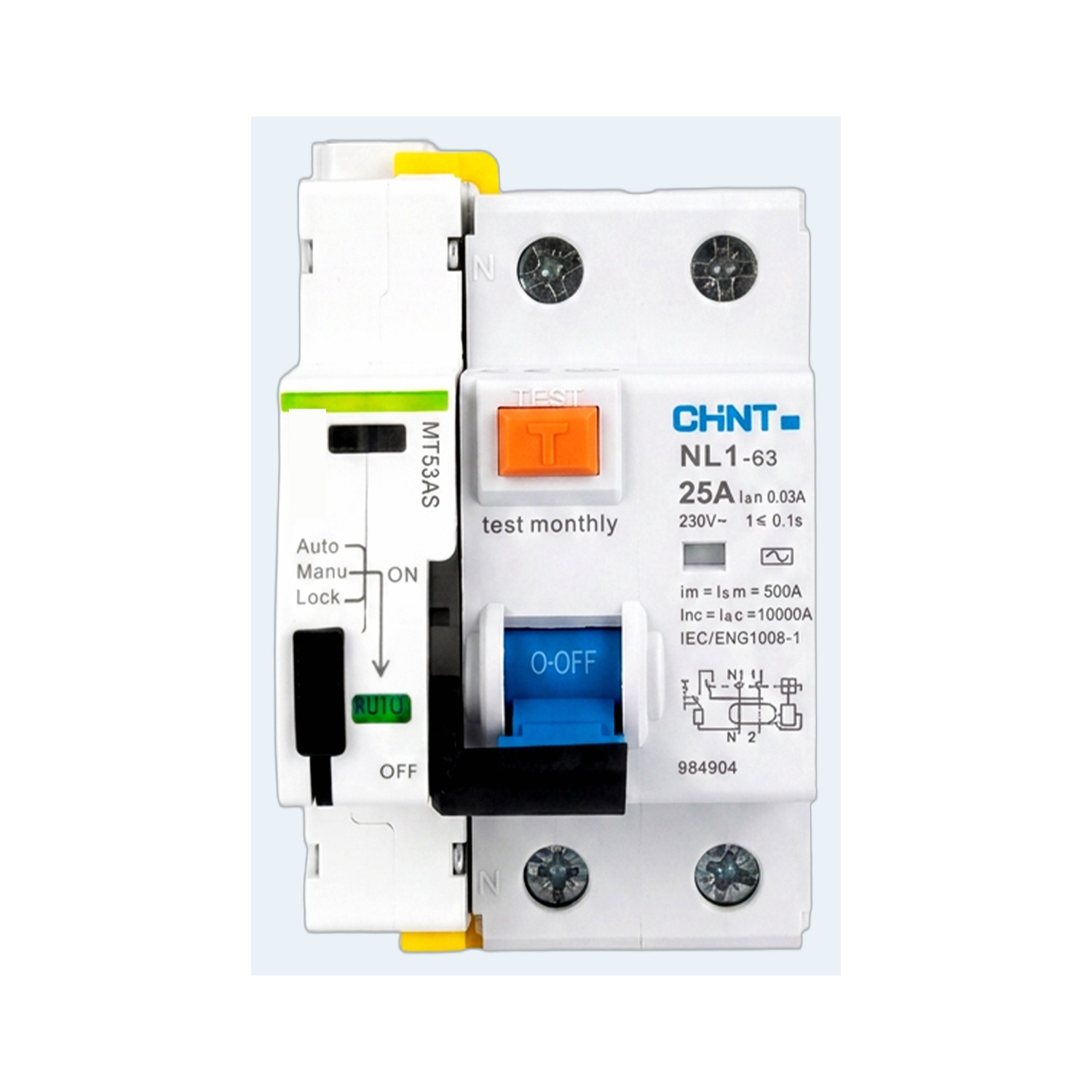 NewTrend MT53 series 110-230V AC RS485 WiFi Auto Recloser Remote Control Smart Reclosing Module for Chint Noark MCB and RCCB NewTrend MT53 series 110-230V AC RS485 WiFi Auto Recloser Remote Control Smart Reclosing Module for Chint Noark MCB and RCCB