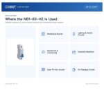 Chint NB1-63-H2 10kA 1A-63A 1P-4P B C D Curve IEC/EN 60947-2 Thermo-Magnetic DIN Rail MCB CHNT Miniature Circuit Breaker