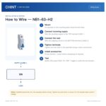 Chint NB1-63-H2 10kA 1A-63A 1P-4P B C D Curve IEC/EN 60947-2 Thermo-Magnetic DIN Rail MCB CHNT Miniature Circuit Breaker