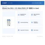 Chint NXU-ⅡG NXU-IIG SPD 40kA 500V DC 2P Class II T2 CHNT DC Surge Protective Device