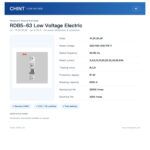 People Electric RDB5-63 MCB Modular Breaker 1P 2P 3P 4P 1~63A 230/400V 240/415V Low Voltage Miniature Circuit Breaker