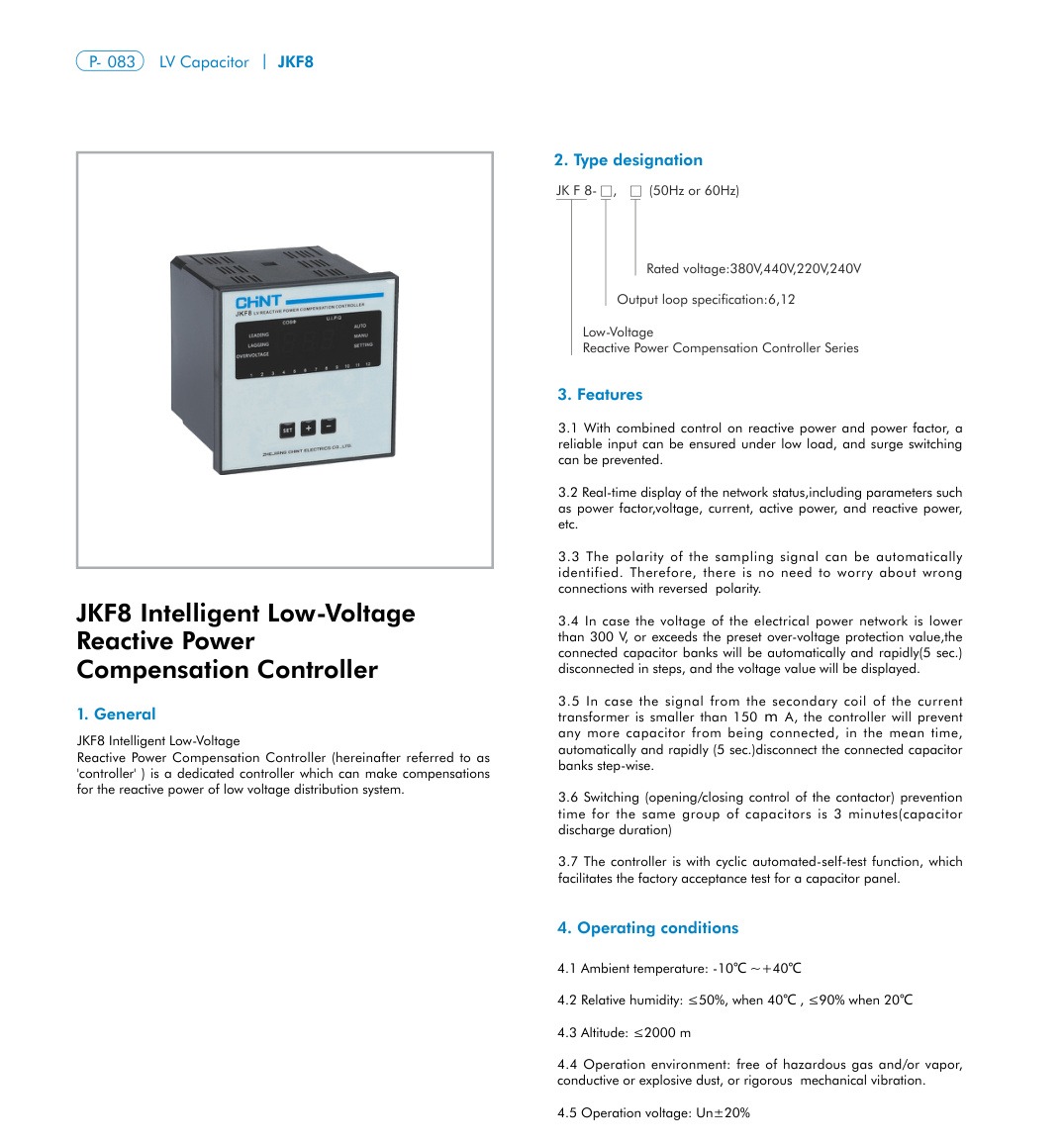 JKF8 technical catalog page 1