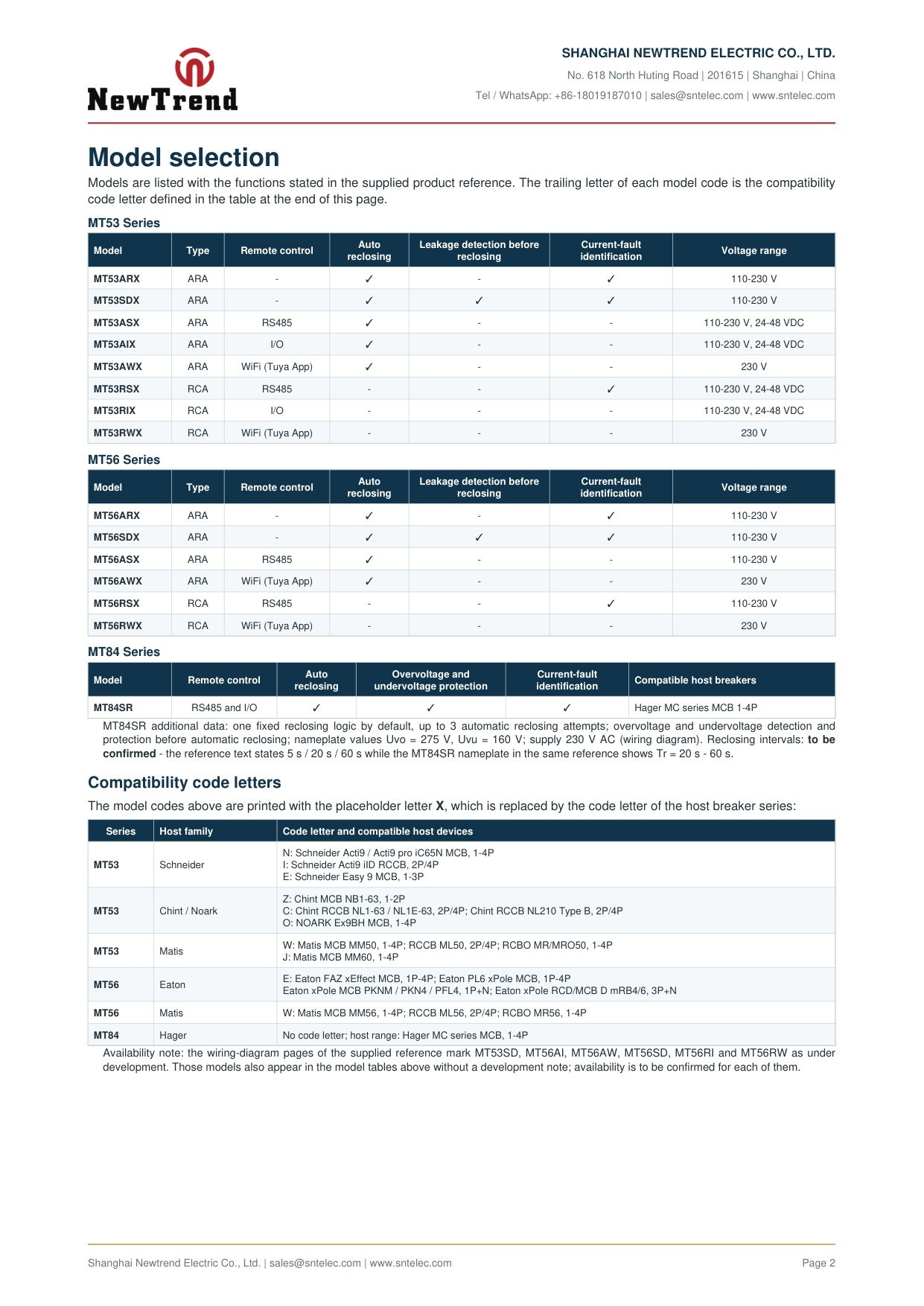 MT53 technical catalog page 2