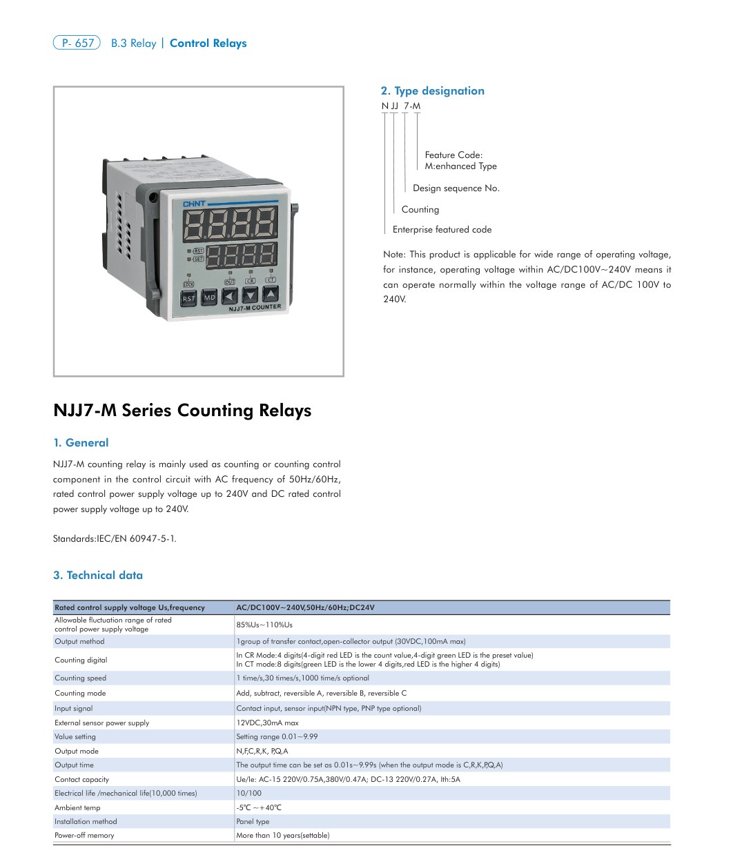 NJJ7 technical catalog page 1