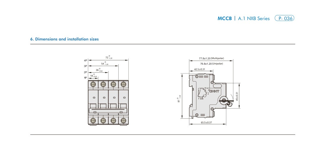 NXB-63G technical catalog page 2