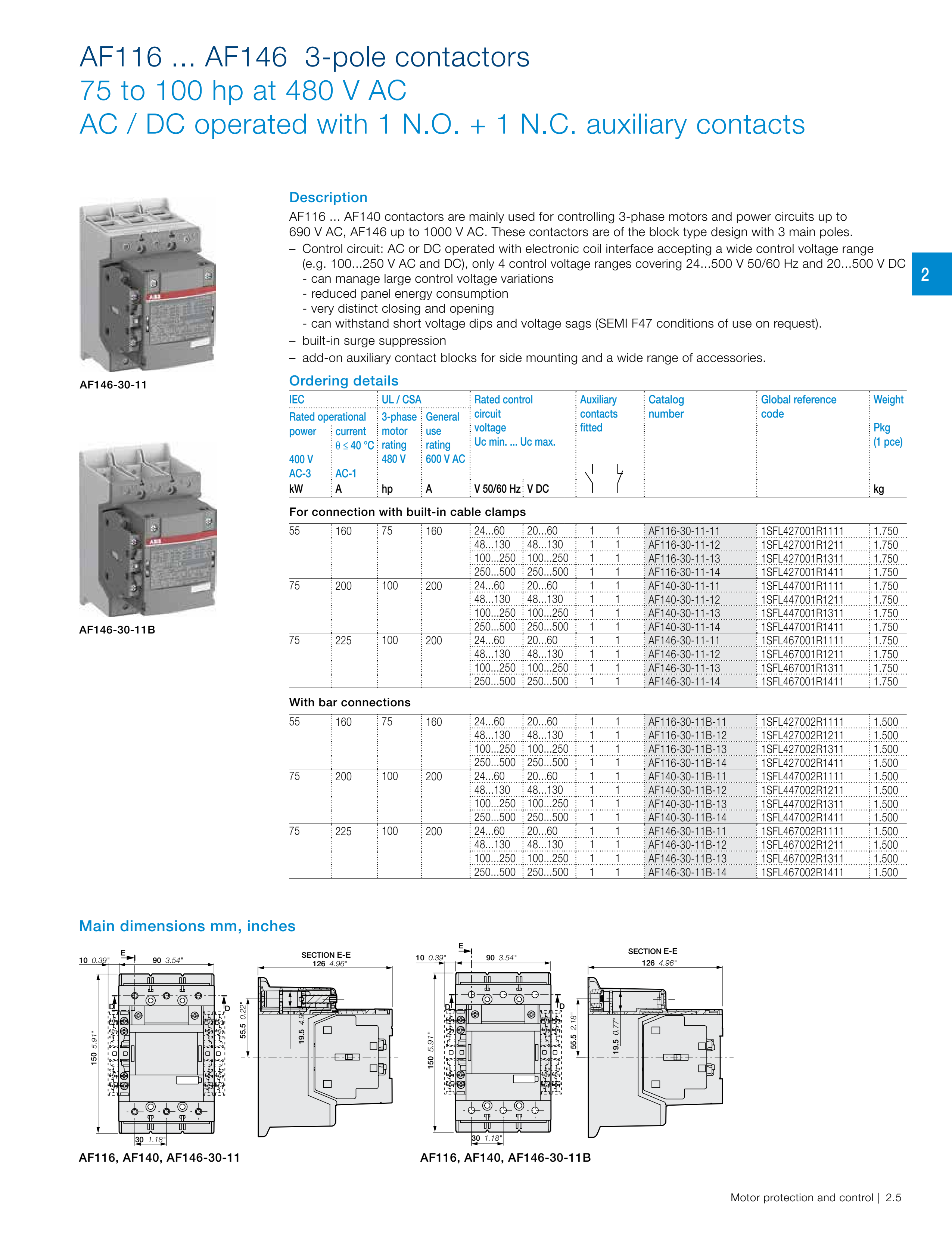 ABB AF-3P manufacturer technical page 19