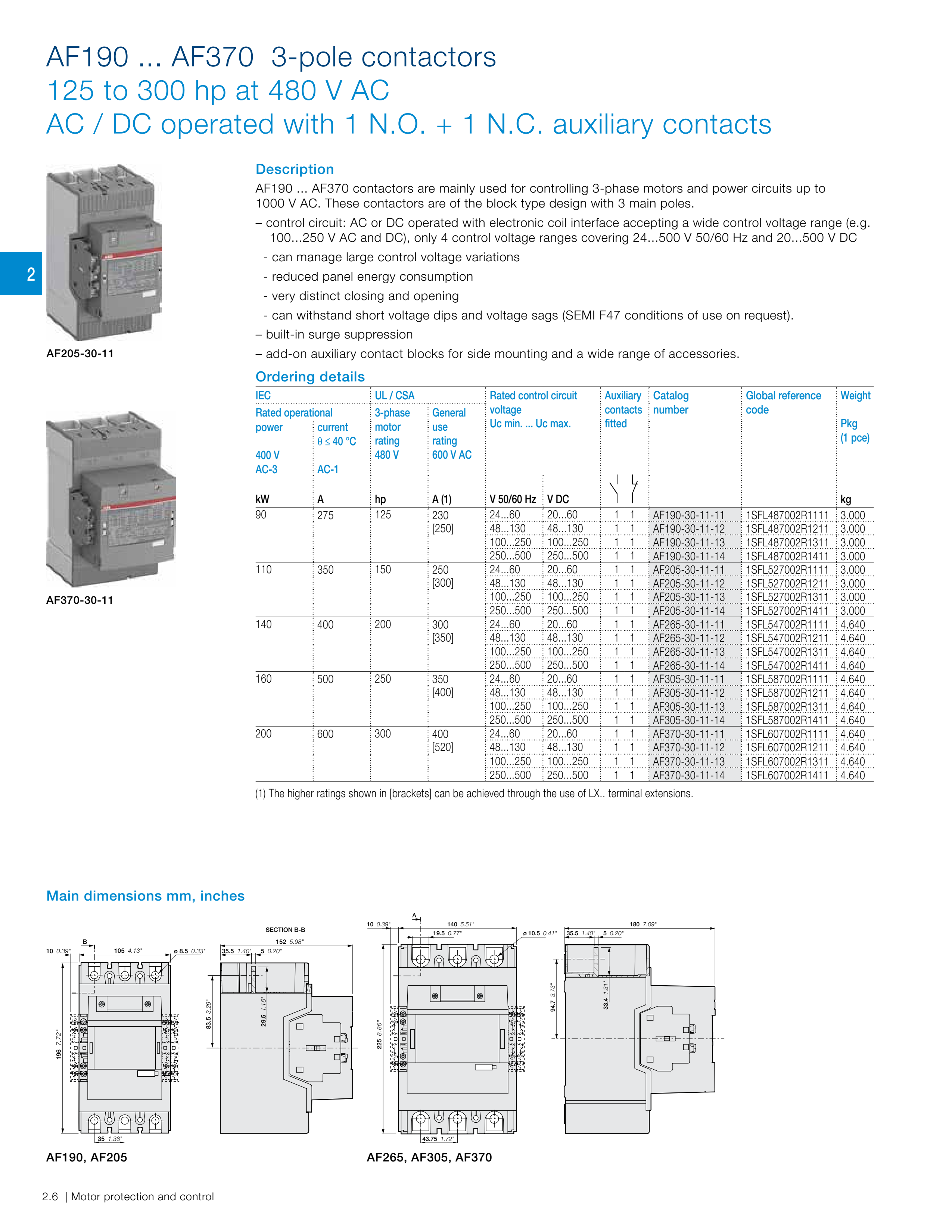 ABB AF-3P manufacturer technical page 20