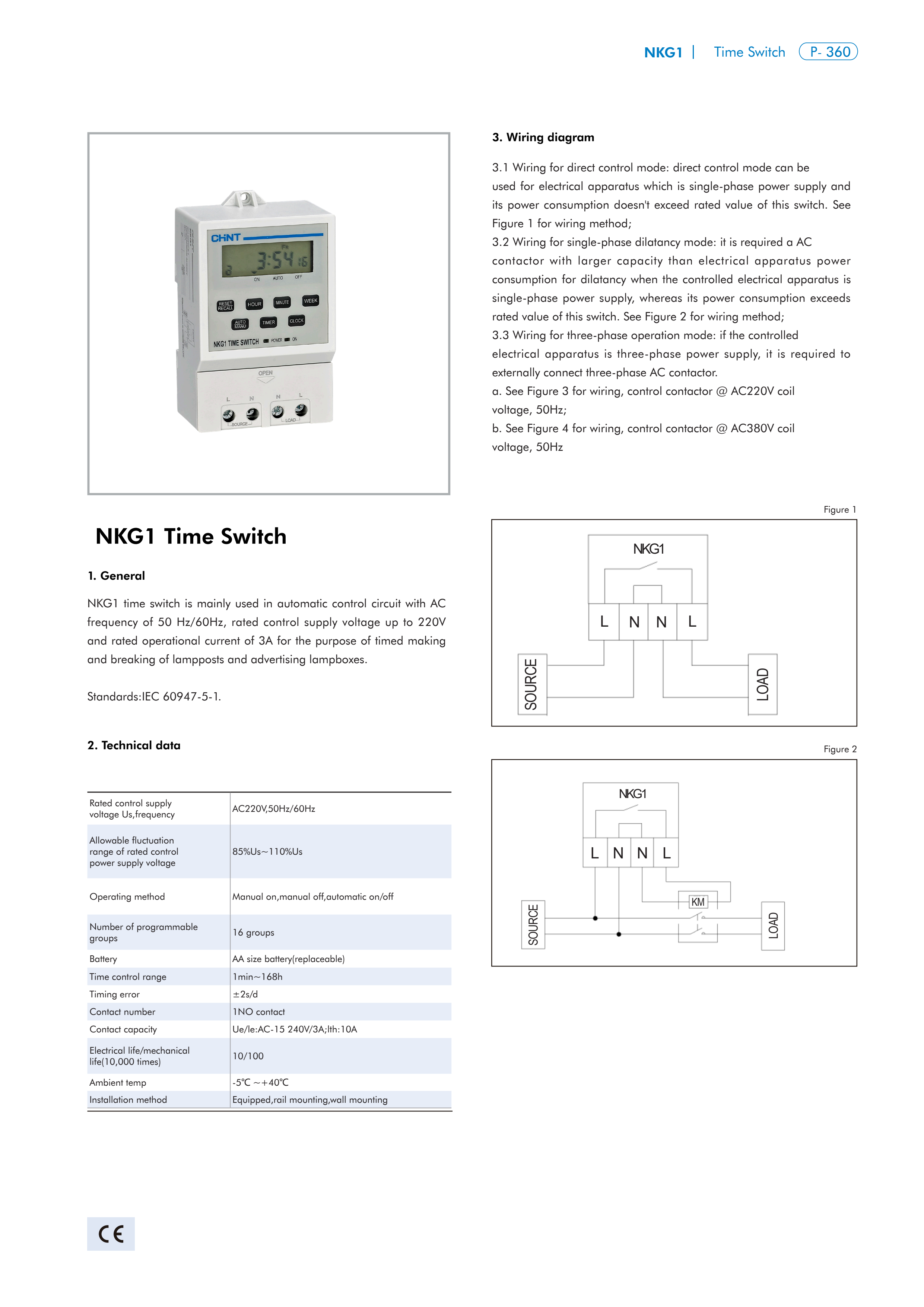 CHINT NKG1 manufacturer technical page 1