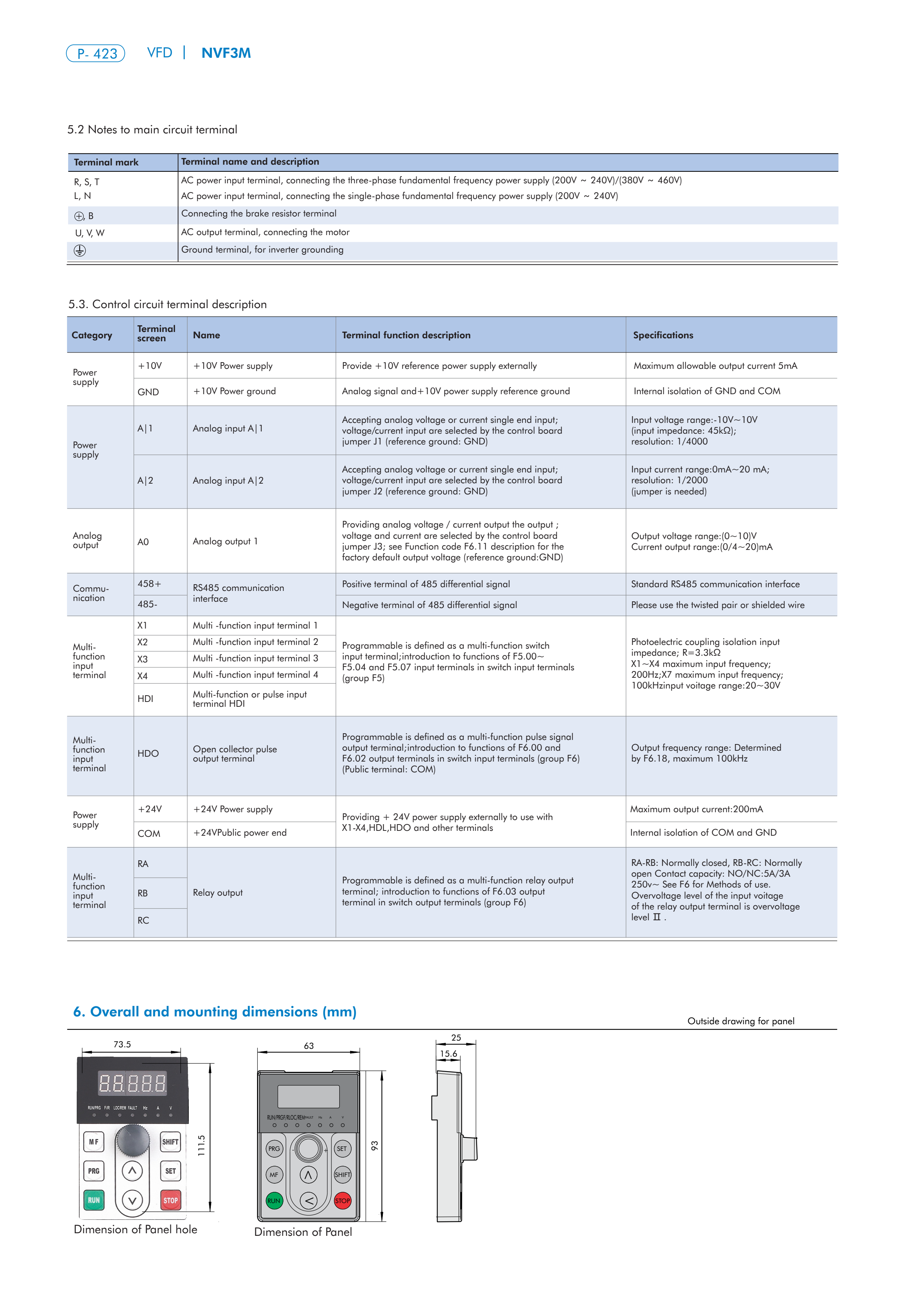 CHINT NVF3M manufacturer technical page 4
